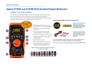 Agilent U1253A and U1253B OLED Handheld Digital Multimeter