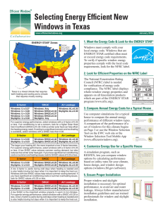 Selecting Energy Efficient New Windows in Texas