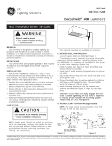 Installation Guide — DSME Decashield 400 Luminaire