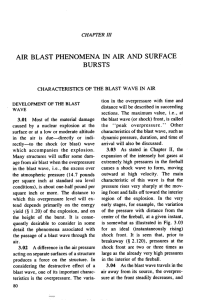 AIR BLAST PHENOMENA IN AIR AND SURFACE BURSTS