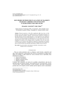 HOT-PROBE METHOD FOR EVALUATION OF MAJORITY