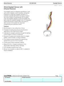 Wired Daylight Sensor with Infrared Receiver (369547c)