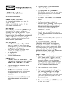 wiHUBB® Daylight Sensor Installation Instructions