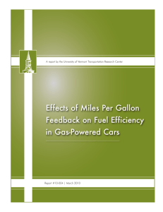 Effects of Miles Per Gallon Feedback on Fuel Efficiency in Gas