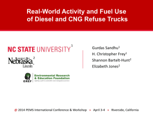 Real-World Activity and Fuel Use of Diesel and CNG Refuse Trucks