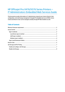 IT Administrators Embedded Web Services Guide