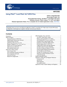 Using PSoC® 3 and PSoC 5LP GPIO Pins