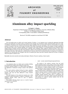Aluminum alloy impact sparkling
