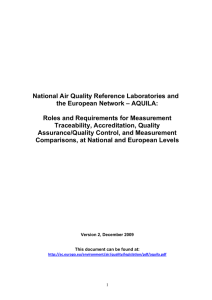 National Air Quality Reference Laboratories and the