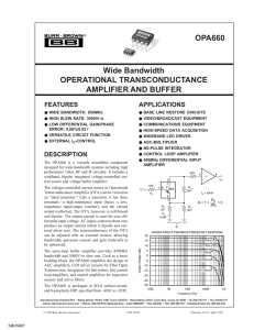 Wide Bandwidth Operational Transconductance Amp and Buffer