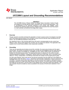 UCC2895 Layout and Grounding