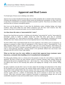 Apparent and Real Losses - American Water Works Association