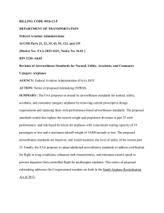 Revision of Airworthiness Standards for Normal, Utility, Acrobatic