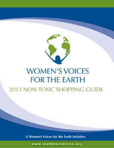 2013 non-toxic shopping guide - Women`s Voices for the Earth