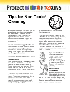 Tips for Non-Toxic* Cleaning