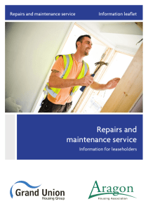 Repairs and maintenance service