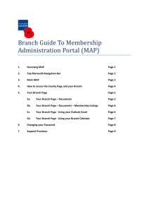 Branch Guide To Membership Administration Portal (MAP)