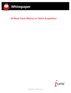 10 Must-Track Metrics in Talent Acquisition