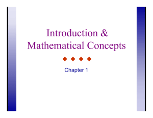 Chapter 1: Introduction and Mathematical Concepts