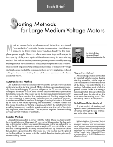Starting Methods for Large Medium-Voltage Motors