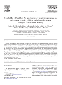 Coupled Lu–Hf and Sm–Nd geochronology constrains prograde