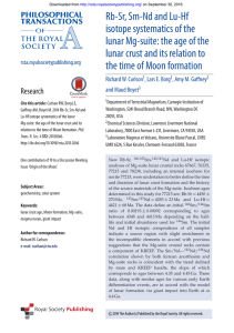 Rb-Sr, Sm-Nd and Lu-Hf isotope systematics of the lunar Mg