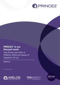 PRINCE2® in one thousand words