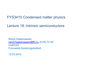 Intrinsic semiconductors