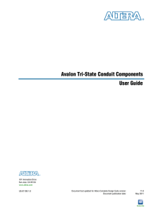 Avalon Tri-state Conduit Components User Guide