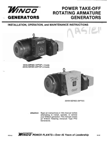 power take-off rotating armature generators