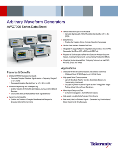 Arbitrary Waveform Generators - AWG7000 Series