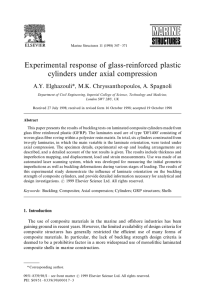Experimental response of glass-reinforced plastic cylinders under