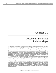 Chapter 11 Describing Bivariate Relationships