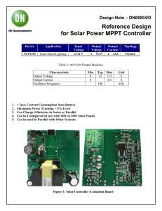 Reference Design for Solar Power MPPT Controller