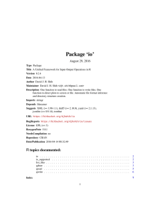 Package `io`