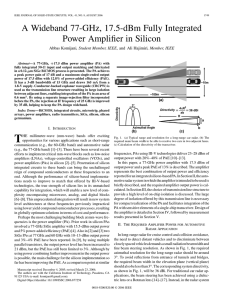 A Wideband 77-GHz, 17.5-dBm Fully Integrated Power Amplifier in