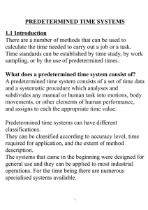 1 predetermined time systems - ksu - Home