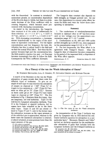 On a Theory of the van der Waals Adsorption of