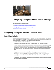 Configuring Settings for Faults, Events, and Logs