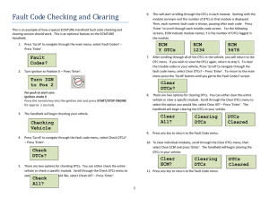 Fault Code Checking and Clearing