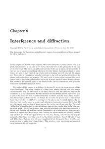 9. Interference and diffraction