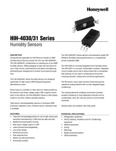 HIH-4030/31 Series Humidity Sensor