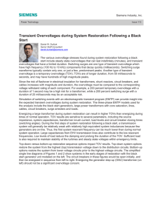 Transient Overvoltages during System Restoration