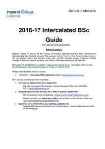 2016-17 Intercalated BSc Guide