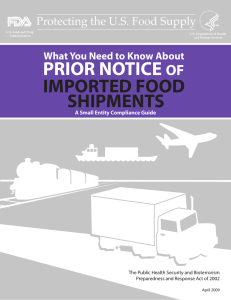 What You Need to Know About Prior Notice of Imported Food