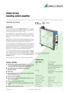 SIRAX SV 824 Isolating switch amplifier