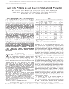 Gallium Nitride as an Electromechanical Material