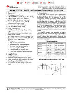 LMx39-N Low-Power Low-Offset Voltage Quad Comparators (Rev. E)