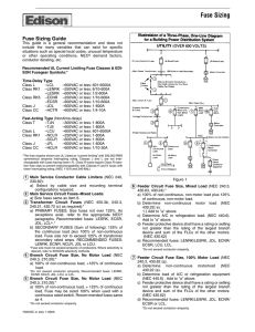 Fuse Sizing - Edison Fuses