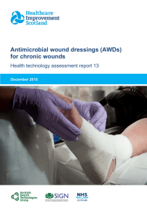 Antimicrobial wound dressings (AWDs) for chronic wounds